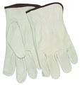 Mcr Safety 32113xl Industry Grade Unlined Grain Cow Leather Driver Mens Gloves With Keystone Thumb Cream X-large 1-pair 