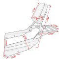 Ship From A Motaux Sissy B With Luggage Rack Passenger Backrest For Honda Vtx1300 N R S 2003-2006 Vtx1800 R S 2002-2008 Black