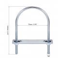 Uxcell Round U-bolt 1 Set 2 76 70mm Inner Width 120mm Length Steel M6 With Nut Plate Washer