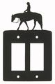 Lady Western Pleasure Rider Double Gfi Rocker Light Switch Plate Cover 