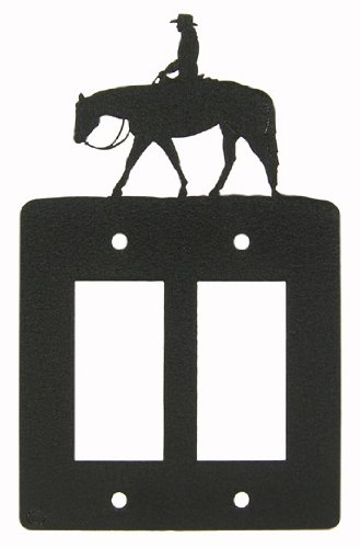 Lady Western Pleasure Rider Double Gfi Rocker Light Switch Plate Cover