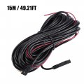 X Autohaux 1pcs 5 Pin 15m 49 21ft Dash Cam Rearview Backup Camera Reverse Extension Cord Car Recorder Cable Male To Female