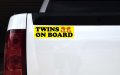 Stickertalk Two Boys Twins On Board Vinyl Sticker 10 Inches By 3 