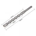 Uxcell Masonry Drill Bit 16mm X 200mm Carbide Tipped Rotary Hammer 9mm Round Shank For Impact