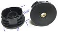 Oajen Caster Socket Furniture Insert For Metric M8 1 25 Thread Use With 2 Od Round Tube 4-pack 