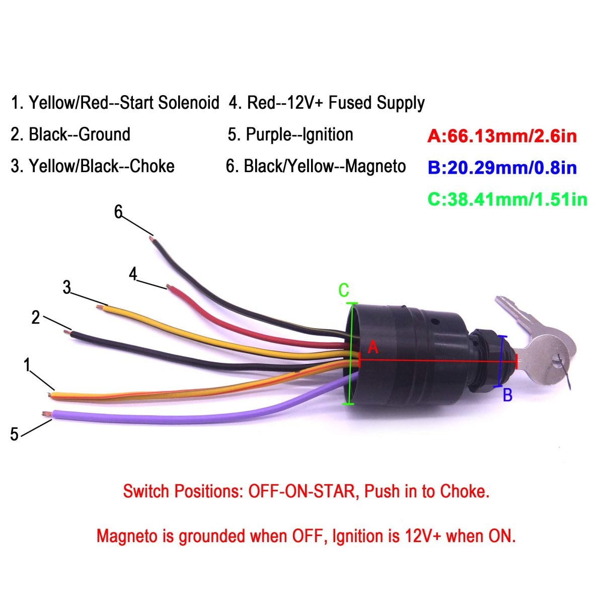 Southmarine Outboard Engine 87-17009a2 Starter Ignition Switch For Mercury