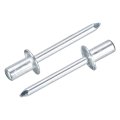 30pcs 1 4 X1 2 Round Head Closed End Blind Rivets Zinc-plated Carbon Steel Grip And Mandrel Cap Silver 