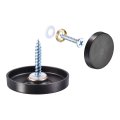 Mirror Screws 30mm 1 18 12pcs Decorative Cap Fasteners Cover Nails Wire Drawing Black 304 Stainless Steel 