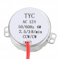 Uxcell Synchronous Motor Ac 12v 2 5-3rpm 50-60hz Ccw Cw 4w Reduction Gear