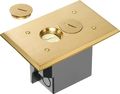 Flbr101mb Non Metallic Floor Boxes With Brass Covers 1 Gang Plastic Outlet Box 6 5 In X 4 125 Pack Of 