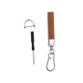 Zipelo Car Keychain Microfiber Leather Chain Universal Auto Key Holder With 360 Degree Rotatable Anti-lost D-ring Screwdriver 