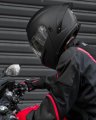 Ilm Motorcycle Helmets Modular Full Face Moped Helmet Flip Up Dual Visor For Adult Dot Approved Matte Black Xx-large 