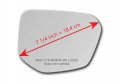 New Replacement Mirror Glass With Full Size Adhesive For Honda Civic Insight Passenger Side View Right Rh