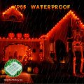 Orange Fairy Lights Outdoor Waterproof 10ft 30 Led Halloween String Battery Operated With Timer Clear Wire For Indoor And