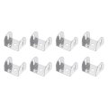 8 Pcs U Bracket For 1 77 Panels 54 X 45 37mm Metal Shaped Fasteners Brackets Guardrail Or Partitions Connection Silver 