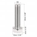 Uxcell M6x25mm Hex Bolts 304 Stainless Steel Hexagon Left Hand Screw 2pcs