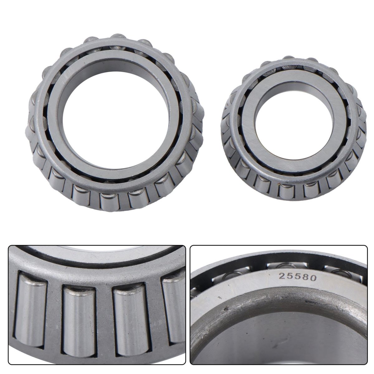 Set Of 4 25520 125a Trailer Hub Wheel Bearing Kit Suitable For 1 25 To 1 75 5200-7000 Lbs Axle 12 Pcs Set