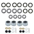Set Of 4 25520 125a Trailer Hub Wheel Bearing Kit Suitable For 1 25 To 1 75 5200-7000 Lbs Axle 12 Pcs Set