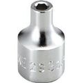 6 Point Socket 2s-07 1 4 In Drive 7mm Brushed Metal Silver Finish 
