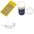 Pointed Cone Burs Fig5 Size 018 With Cut Lube And Safety Glasses 6 Pack 0 18mm Shank 3 32 In Shaft For Enlarging Deburring 