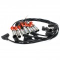 Mercedes-benz 500sl Spark Plug Wire 1990 91 92 1993 Set Of 8 Black Finish 