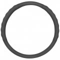 Motor Trend Soft Touch Leather Gray Steering Wheel Cover With Grooves Advanced Traction Universal Fit For Standard Sizes 14 5 