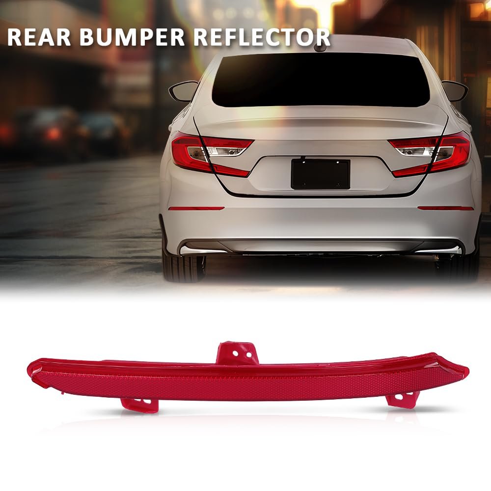 Rear Bumper Reflector Light Tail Lamp Case Right For Honda Accord 2018 2019 2020 2021 2022 Red Pmma Abs Material Part Number
