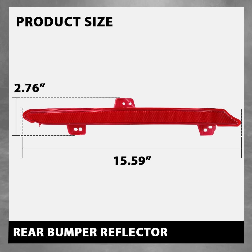 Rear Bumper Reflector Light Tail Lamp Case Right For Honda Accord 2018 2019 2020 2021 2022 Red Pmma Abs Material Part Number