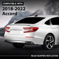 Rear Bumper Reflector Light Tail Lamp Case Right For Honda Accord 2018 2019 2020 2021 2022 Red Pmma Abs Material Part Number