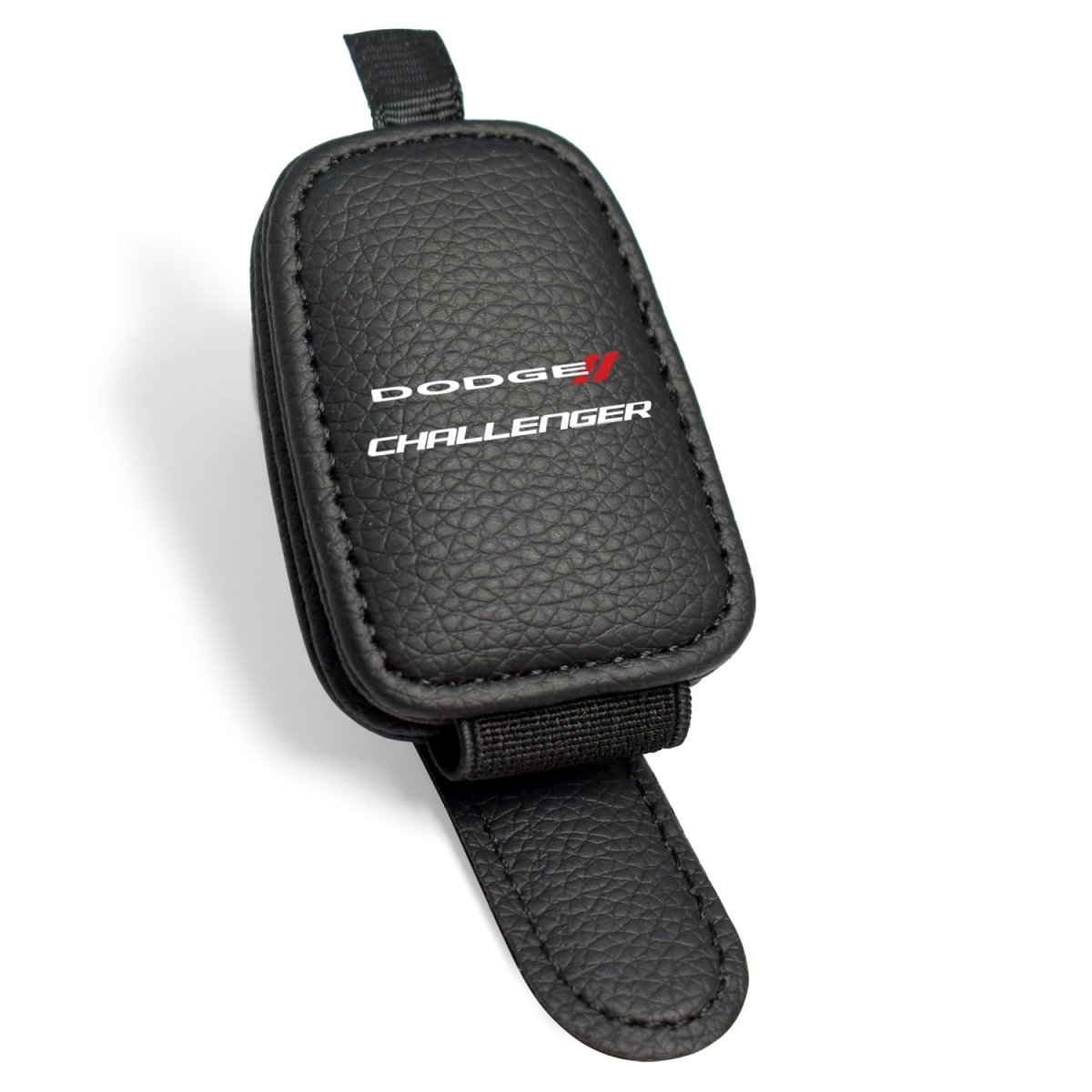 Dodge Challenger Magnetic Sunglass Holder Black Faux Leather Car Sun Visor Mount Clip Official Licensed 2 5 In X 1 8 Model Bkt