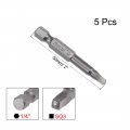 Uxcell 5 Pcs Sq3 Magnetic Square Head Screwdriver Bits 1 4 Inch Hex Shank 2-inch Length S2 Power Tools Drive