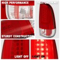 Hecasa Led Pair Tail Lights For 1997-2007d F150 F250 F350 F450 F550 Super Duty Truck Replacement For Fo2801117 Fo2800117 Rear