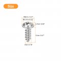 Uxcell St4x12mm Phillips Pan Head Self-tapping Screw With Washer 50pcs 304 Stainless Steel Wood Full Thread Silver
