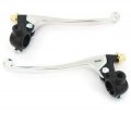 Universal Lever Perch Assembly Set W Mirror Mounts Clutch Drum Brake Black Chrome 7 8 Fits Honda Kawasaki Suzuki Yamaha 