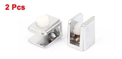Rectangular Glass Shelf Clamp Holder Support Bracket 21mm X 18mm 2 Piece