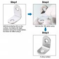 Uxcell Stainless Steel Shelves Corner Brace 25mmx25mmx16mm Joint L Shape Right Angle Fastener Joints Support Bracket Pack Of 30