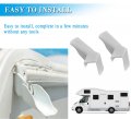 Rv Gutter Spouts White Rain Extensions To Protect The Top Of In Rainy Days Reduce Dirt And Black Streaks On Your Rvi 4 Left
