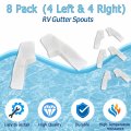 Rv Gutter Spouts White Rain Extensions To Protect The Top Of In Rainy Days Reduce Dirt And Black Streaks On Your Rvi 4 Left