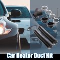 X Autohaux 1 Set 75mm Car Heater Duct Kit With Outlet Connector Air Vent Hose Clips Black Suit Y Tube