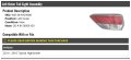Left Driver Side Outer Tail Light Assembly For 2014-2016 Toyota Highlander