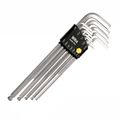 Wiha 36998 Hex L-key Set Long Inch Ball End In Prostar Holder Chrome Finish 