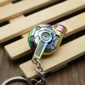Waterwood Creative Auto Parts Models Spinning Turbo Turbocharger Keychain Key Chain Ring-rainbow With Cleaning Cloth