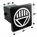 Green Lantern Blackest Night Black Logo Tow Trailer Hitch Cover Plug Insert