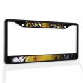 Metal Insert License Plate Frame Staring Tiger Eyes Weatherproof Car Accessories Black 2 Holes Solid 