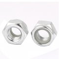 Uxcell Hex Lock Nuts M12 X 1 5mm Carbon Steel Nylon Insert Self-locking For Fasteners 10pcs Silver Tone