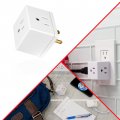 Ge 3-outlet Extender Grounded Wall Tap Adapter Spaced 3-prong Multiple Plug Power Splitter Cruise Essentials Use For Home