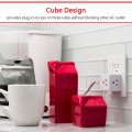 Ge 3-outlet Extender Grounded Wall Tap Adapter Spaced 3-prong Multiple Plug Power Splitter Cruise Essentials Use For Home
