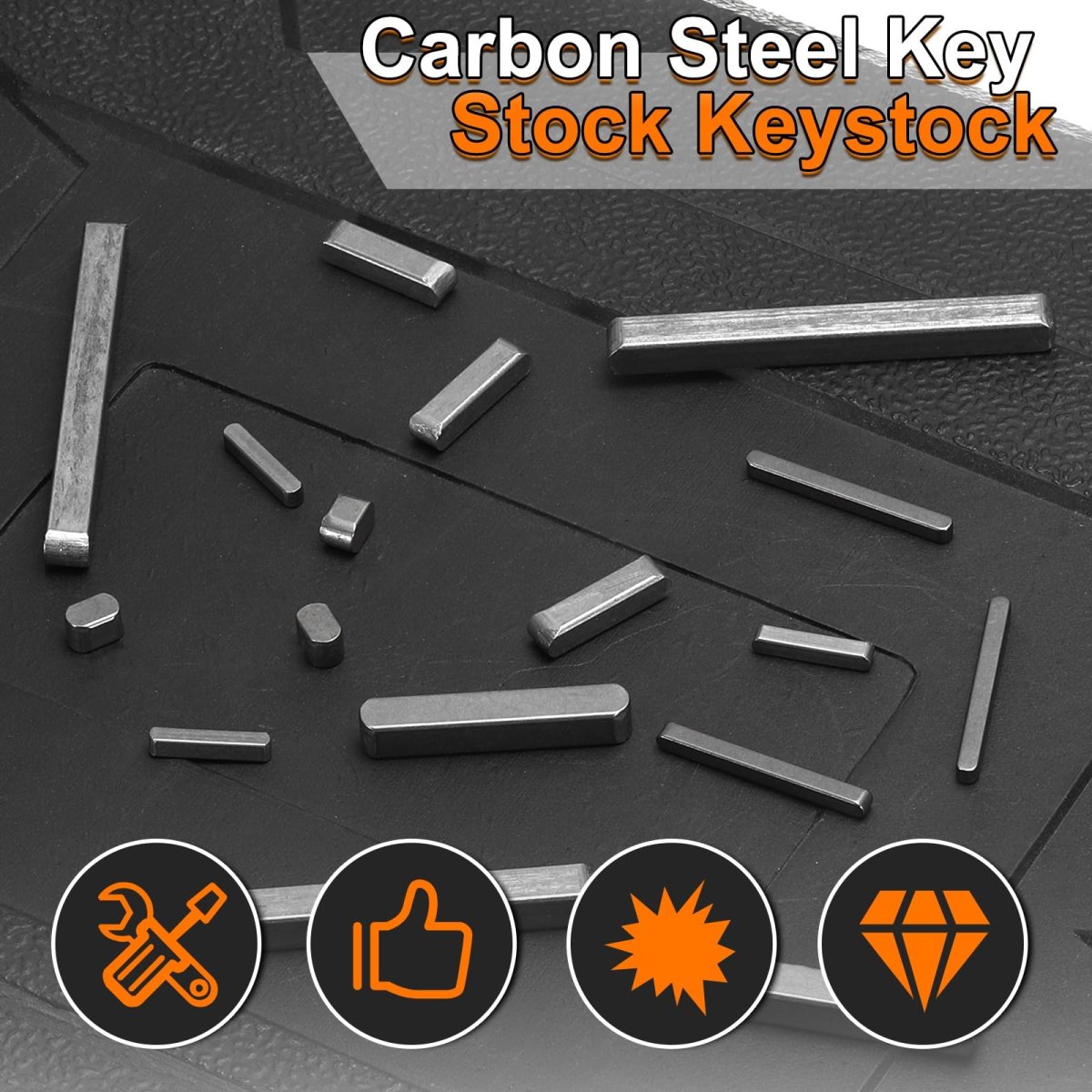 5pcs Round Ended Feather Key 4 X 10mm Carbon Steel Parallel Drive Shaft Stock Machine Keyway For Type Fastening Connection