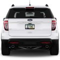 Ipick Image Made For Ford Explorer In 3d Dark Gray Letters On Black Metal License Plate Frame