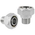 2pcs 3 4a X 1 2a A Male Npt Thread Air Piping Straight Fittings Double O-ring Compression Style Fitting 